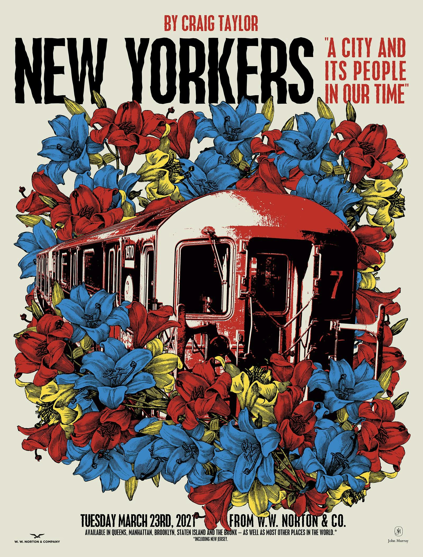 Illustration of New Yorkers poster